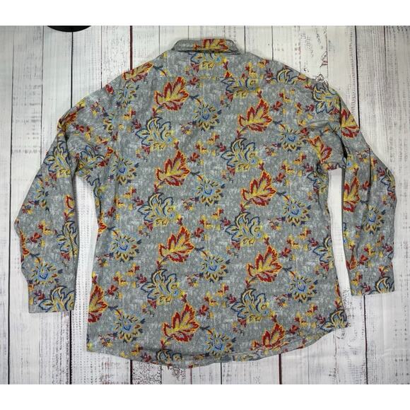 Cremieux Shirt Mens Size XL Multi Paisley Cotton Long Sleeve Collar Button Down - Picture 2 of 6